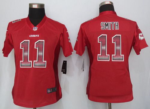 Women's Nike Chiefs #11 Alex Smith Red Team Color Stitched NFL Strobe Jersey