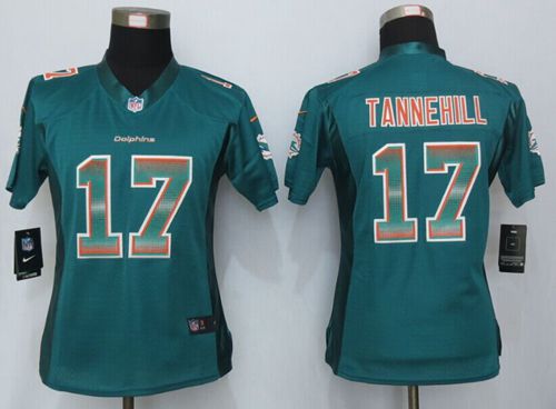 Women's Nike Dolphins #17 Ryan Tannehill Aqua Green Team Color Stitched NFL Strobe Jersey