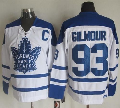 Maple Leafs #93 Doug Gilmour White CCM Throwback Winter Classic Stitched NHL Jersey