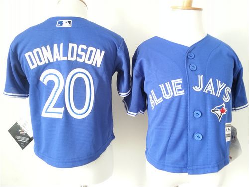 Toddler Blue Jays #20 Josh Donaldson Blue Cool Base Stitched Baseball Jersey