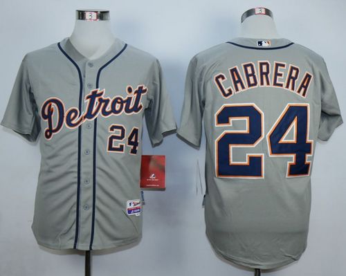 Tigers #24 Miguel Cabrera Grey Stitched Baseball Jersey