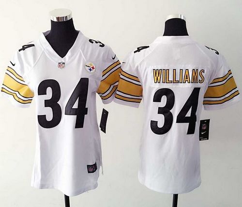 Women's Nike Steelers #34 DeAngelo Williams White Stitched NFL Jersey