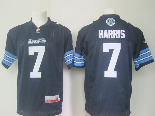 Argonauts #7 Trevor Harris Navy Blue Stitched CFL Jersey