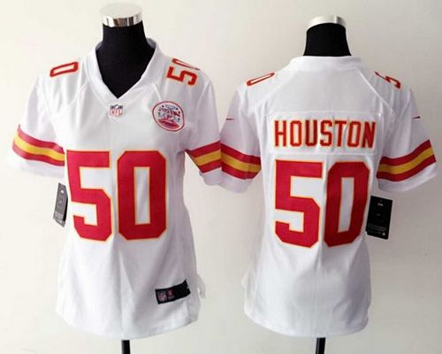 Women's Nike Chiefs #50 Justin Houston White Stitched NFL Elite Jersey