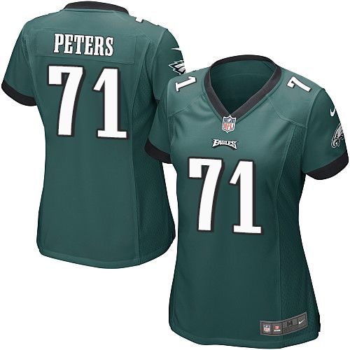 Women's Nike Eagles #71 Jason Peters Midnight Green Team Color Stitched NFL New Elite Jersey