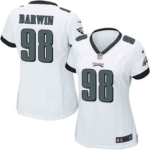 Women's Nike Eagles #98 Connor Barwin White Stitched NFL New Elite Jersey