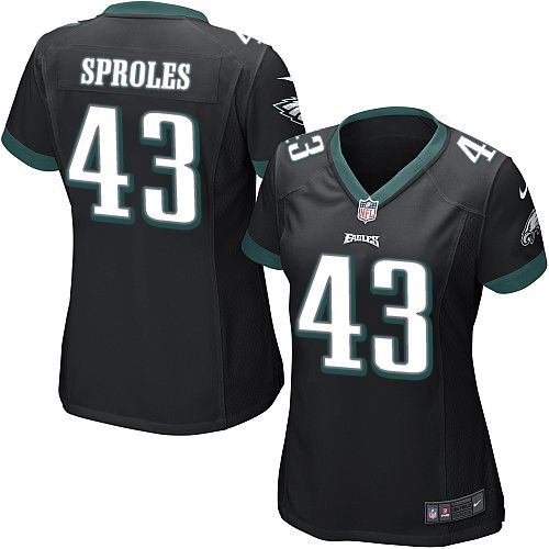 Women's Nike Eagles #43 Darren Sproles Black Alternate Stitched NFL New Elite Jersey