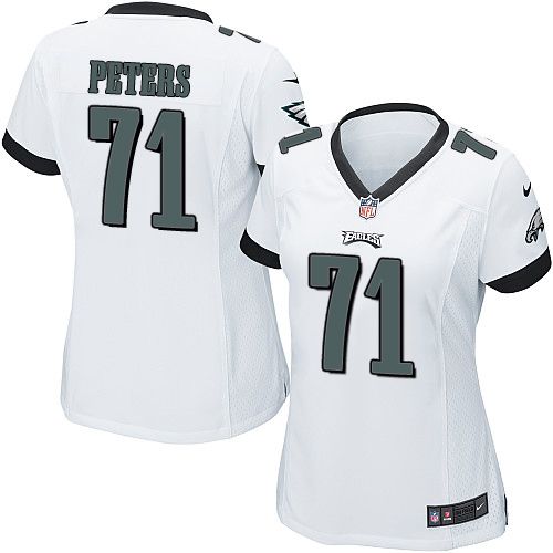 Women's Nike Eagles #71 Jason Peters White Stitched NFL New Elite Jersey