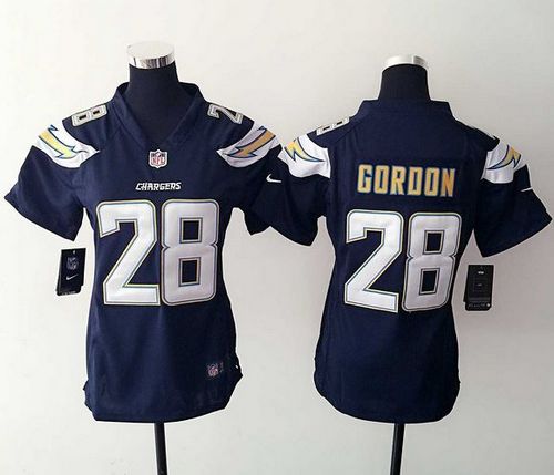Women's Nike Chargers #28 Melvin Gordon Navy Blue Team Color Stitched NFL New Elite Jersey