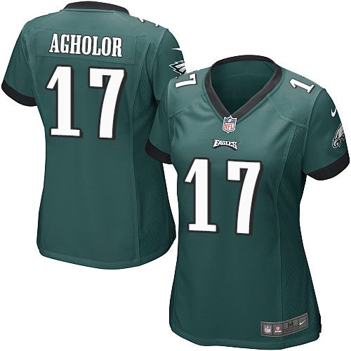 Women's Nike Eagles #17 Nelson Agholor Midnight Green Team Color Stitched NFL New Elite Jersey