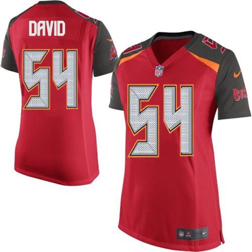 Women's Nike Buccaneers #54 Lavonte David Red Team Color Stitched NFL New Elite Jersey