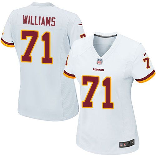 Women's Nike Redskins #71 Trent Williams White Stitched NFL Elite Jersey