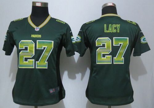 Women's Nike Packers #27 Eddie Lacy Green Team Color Stitched NFL Elite Strobe Jersey