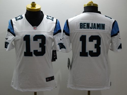 Women's Nike Panthers #13 Kelvin Benjamin White Stitched NFL Limited Jersey Women's Nike Panthers #13 Kelvin Benjamin White Stitched NFL Limited Jersey