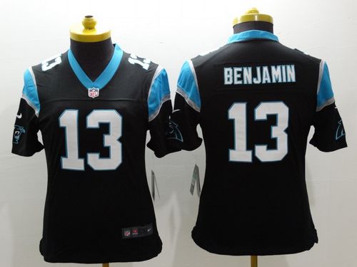 Women's Nike Panthers #13 Kelvin Benjamin Black Team Color Stitched NFL Limited Jersey Women's Nike Panthers #13 Kelvin Benjamin Black Team Color Stitched NFL Limited Jersey
