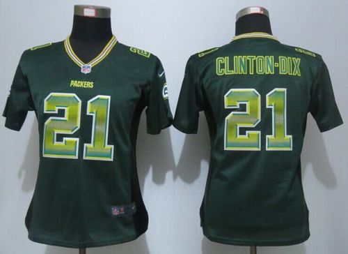 Women's Nike Packers #21 Ha Ha Clinton-Dix Green Team Color Stitched NFL Elite Strobe Jersey