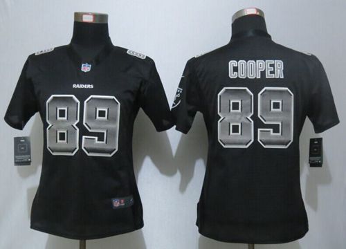Women's Nike Raiders #89 Amari Cooper Black Team Color Stitched NFL Elite Strobe Jersey