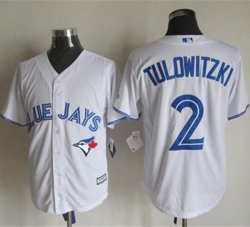 Blue Jays #2 Troy Tulowitzki White New Cool Base Stitched Baseball Jersey