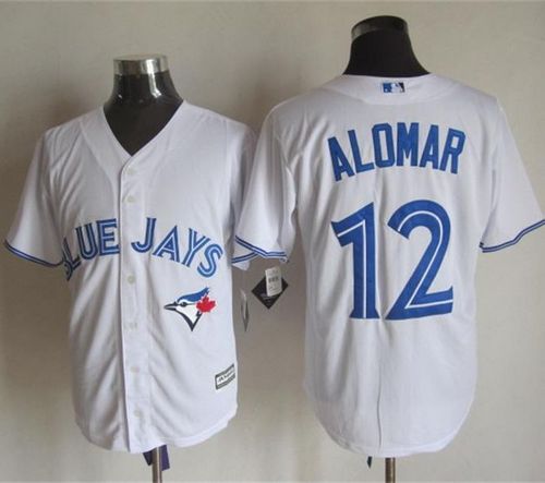 Blue Jays #12 Roberto Alomar White New Cool Base Stitched Baseball Jersey