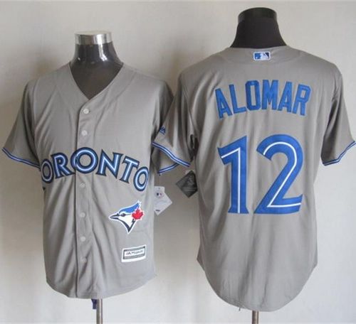 Blue Jays #12 Roberto Alomar Grey New Cool Base Stitched Baseball Jersey