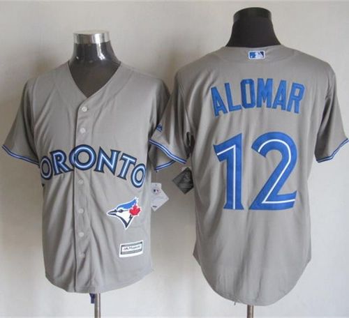Blue Jays #12 Roberto Alomar Grey New Cool Base Stitched Baseball Jersey Blue Jays #12 Roberto Alomar Grey New Cool Base Stitched Baseball Jersey