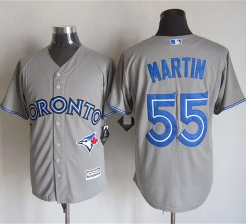 Blue Jays #55 Russell Martin Grey New Cool Base Stitched Baseball Jersey