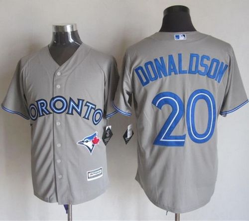Blue Jays #20 Josh Donaldson Grey New Cool Base Stitched Baseball Jersey