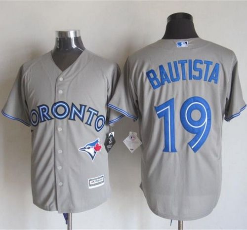 Blue Jays #19 Jose Bautista Grey New Cool Base Stitched Baseball Jersey Blue Jays #19 Jose Bautista Grey New Cool Base Stitched Baseball Jersey