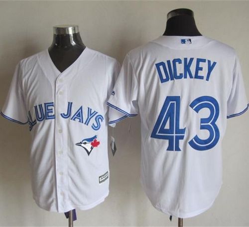 Blue Jays #43 R.A. Dickey White New Cool Base Stitched Baseball Jersey