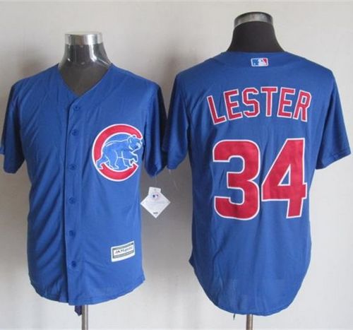 Cubs #34 Jon Lester Blue New Cool Base Stitched Baseball Jersey