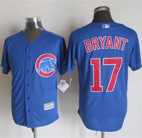 Cubs #17 Kris Bryant Blue New Cool Base Stitched Baseball Jersey