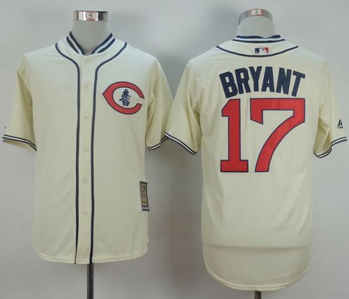 Cubs #17 Kris Bryant Cream 1929 Turn Back The Clock Stitched Baseball Jersey