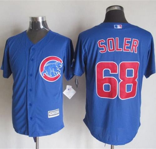 Cubs #68 Jorge Soler Blue New Cool Base Stitched Baseball Jersey