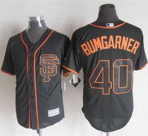 Giants #40 Madison Bumgarner Black Alternate New Cool Base Stitched Baseball Jersey
