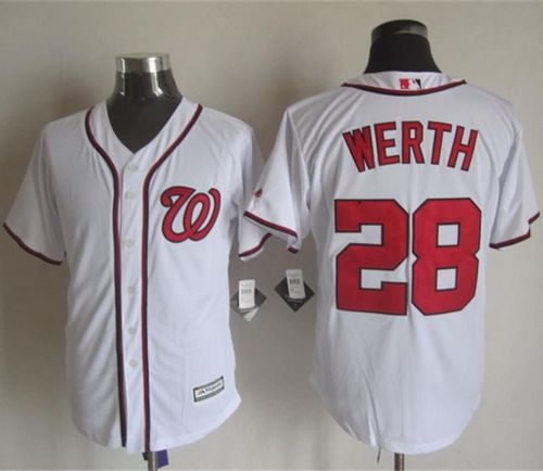 Nationals #28 Jayson Werth White New Cool Base Stitched Baseball Jersey