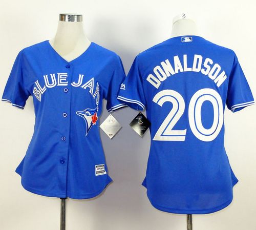 Women's Blue Jays #20 Josh Donaldson Blue Alternate Stitched Baseball Jersey