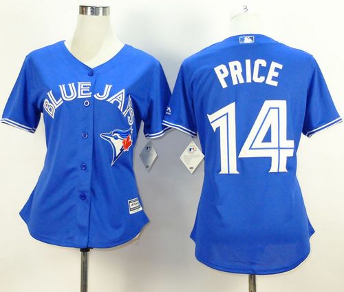 Women's Blue Jays #14 David Price Blue Alternate Stitched Baseball Jersey