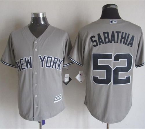 Yankees #52 C.C. Sabathia Grey New Cool Base Stitched Baseball Jersey Yankees #52 C.C. Sabathia Grey New Cool Base Stitched Baseball Jersey