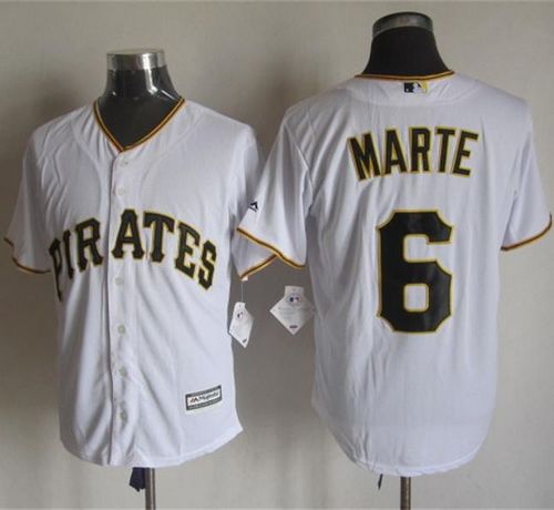 Pirates #6 Starling Marte White New Cool Base Stitched Baseball Jersey