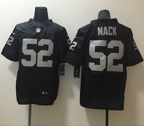 Nike Raiders #52 Khalil Mack Black Team Color Men's Stitched NFL New Elite Jersey