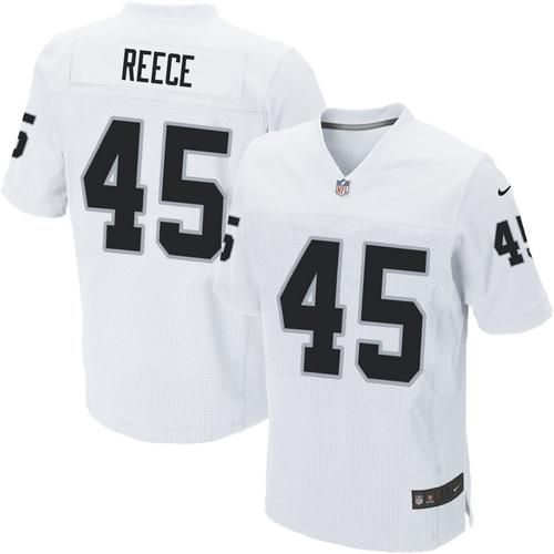 Nike Raiders #45 Marcel Reece White Men's Stitched NFL Elite Jersey