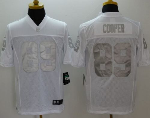 Nike Raiders #89 Amari Cooper White Men's Stitched NFL Limited Platinum Jersey