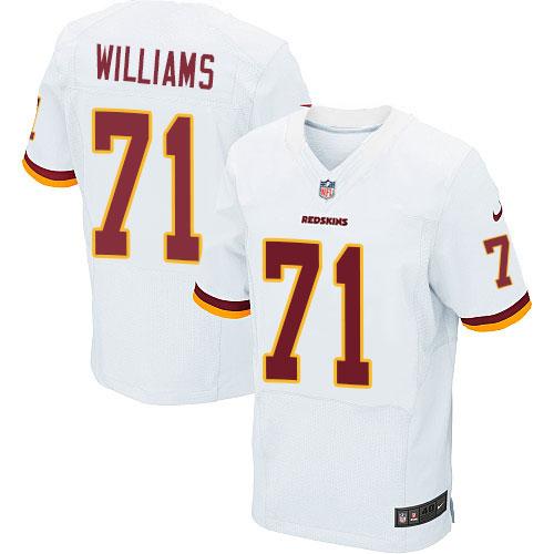 Nike Redskins #71 Trent Williams White Men's Stitched NFL Elite Jersey
