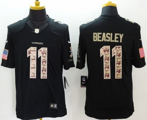 Nike Cowboys #11 Cole Beasley Black Men's Stitched NFL Limited Salute to Service Jersey