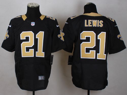 Nike Saints #21 Keenan Lewis Black Team Color Men's Stitched NFL Elite Jersey
