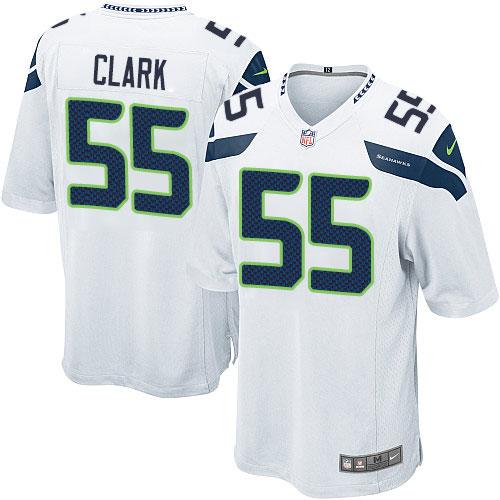 Youth Nike Seahawks #55 Frank Clark White Stitched NFL Jersey