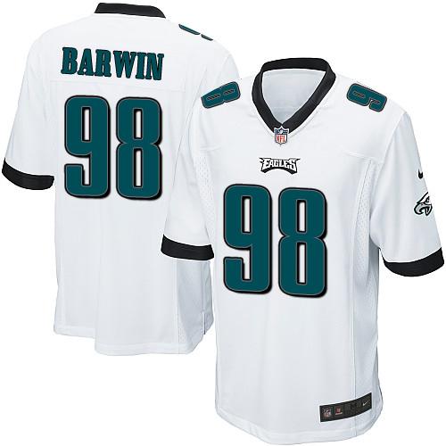Youth Nike Eagles #98 Connor Barwin White Stitched NFL Jersey