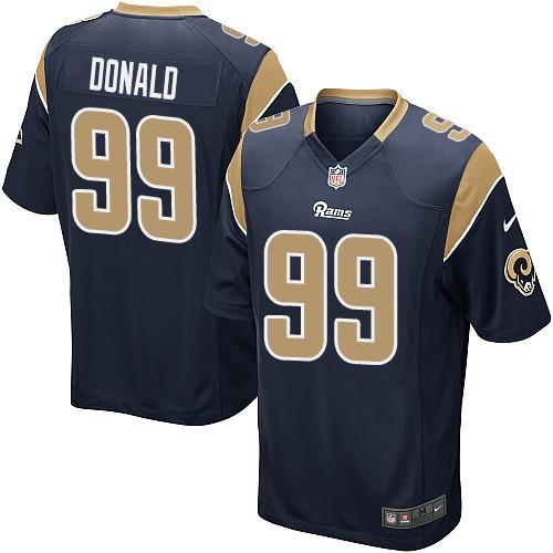 Youth Nike Rams #99 Aaron Donald Navy Blue Team Color Stitched NFL Jersey