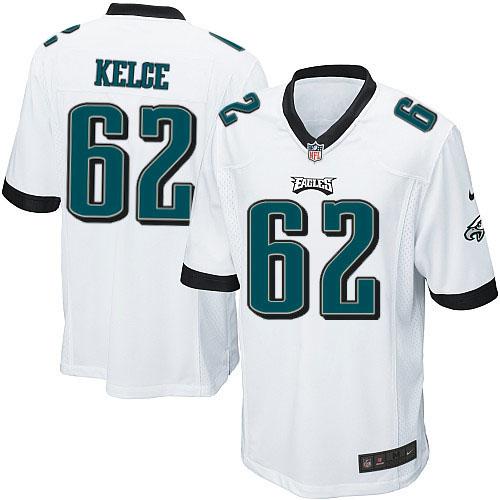 Youth Nike Eagles #62 Jason Kelce White Stitched NFL Jersey