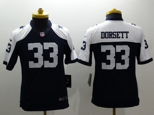 Youth Nike Cowboys #33 Tony Dorsett Navy Blue Thanksgiving Throwback Stitched NFL Limited Jersey